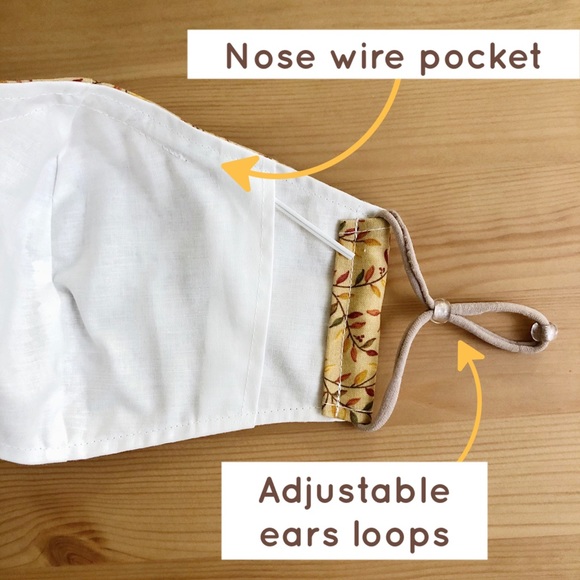 2 for 25$ Custom Handmade Face Mask / White - Picture 3 of 11